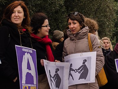 Protesta en Atenas por la reforma de la ley del aborto española (2014|  © Clara Palma