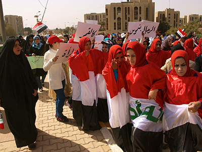 Manifestación de mujeres en Bagdad (2012)  ©  Karlos Zurutuza
