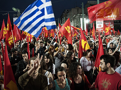 Mitin del Partido Comunista (KKE) en Atenas (2012) |  © Andrés Mourenza