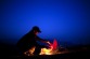 El fuego es el principal modo de calentar las frías noches en el Parque Nacional de Talassemtane (Rif).