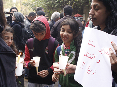 Protesta por la muerte de Giulio Regeni. El Cairo (Febrero 2016) | © Alicia Alamillos
