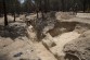 Excavacion arqueologica muestra una de las trincheras. Casa Campo, Madrid.
